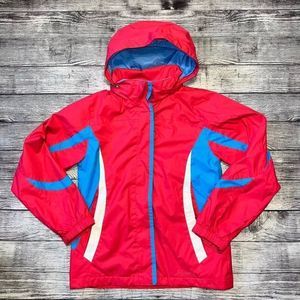 Kids LL Bean Jacket Size M 10-12 Pink & Blue